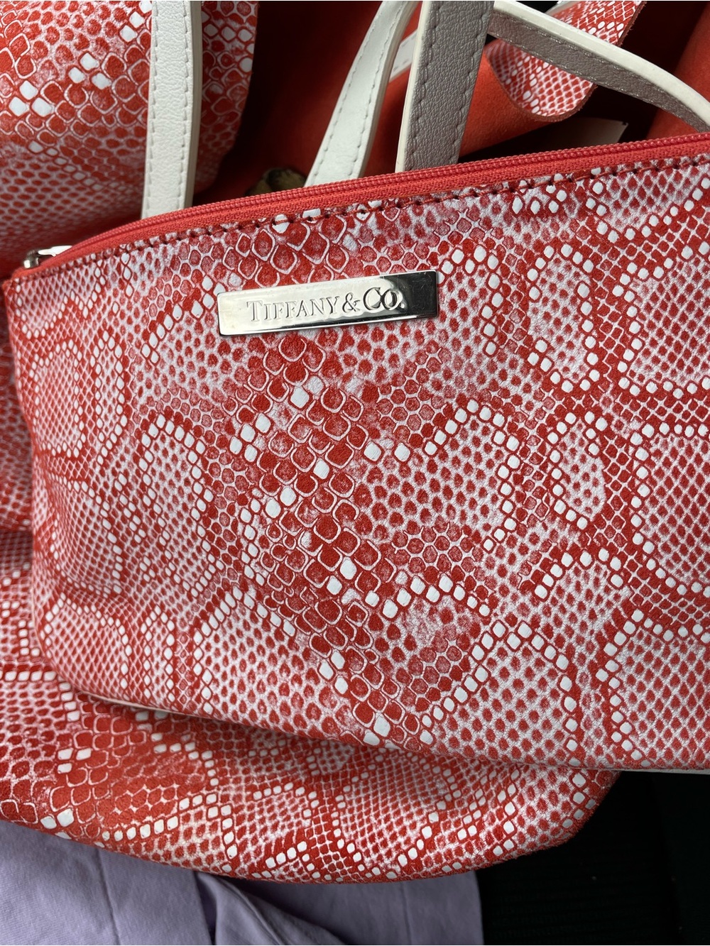 Tiffany & Co. Snake-Print tote with pouchette - Picture 6 of 16